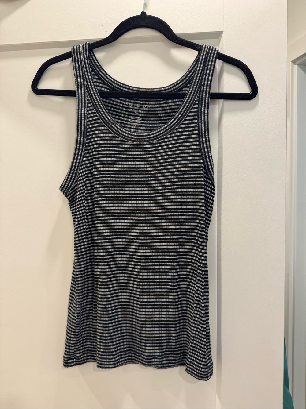 American Eagle Striped Ribbed Tank